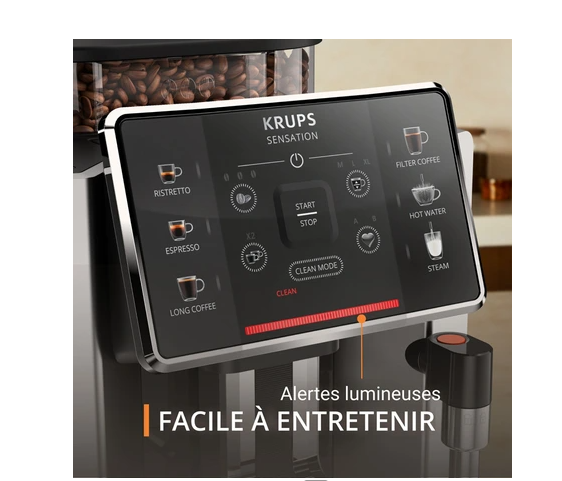 Krups Sensation EA910E10 volautomatische espressomachine grijs