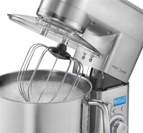 Robô multifunções Proficook Robô de Cozinha Pastelaria Padaria Doméstico Multifunções Taça 10L,, KM1096, 1500, Prateado