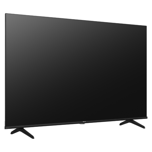 Télévision HISENSE 65E7NQ avec écran large 65 pouces, cadre mince et écran 4K Ultra HD.