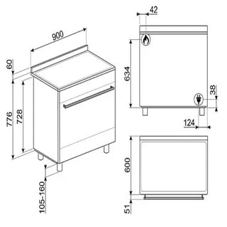 SMEG BG91N2 Standherd