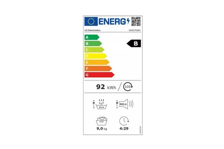 Secadora de bomba de calor Lg 9kg 60cm RH9X76WH