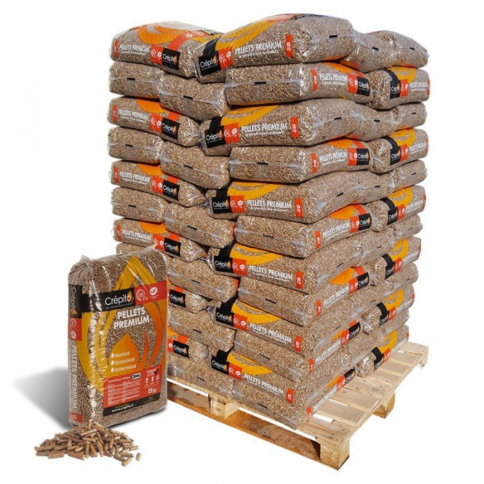 Premium houtpellets Crépito – Zak van 15 kg