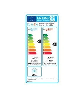Climatiseur fixe Klimea Climatiseur fixe 12 HP inverter 3,1 kW
