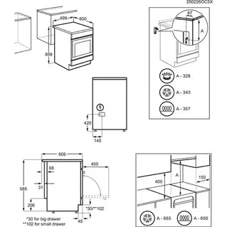 Electrolux LKR562066W glaskeramisk komfur