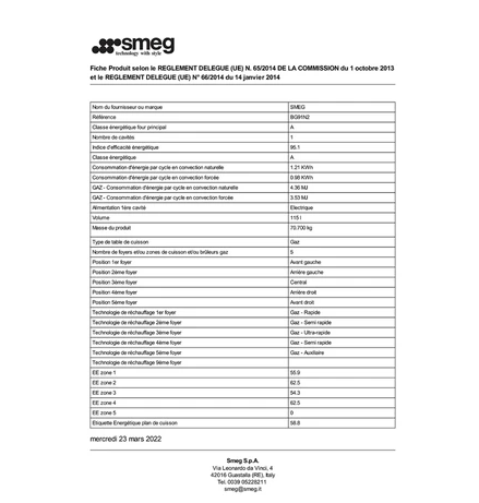 Smeg fornuis BG91N2