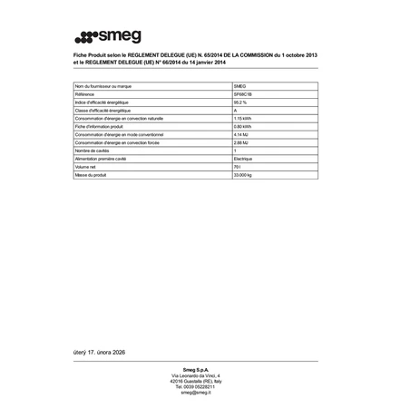 Smeg SF68C1B Inbouw oven Wit