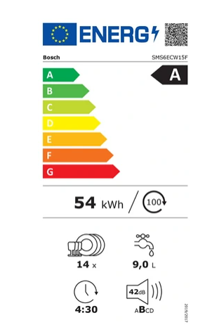 Vrijstaande vaatwasser Bosch SMS6ECW15F