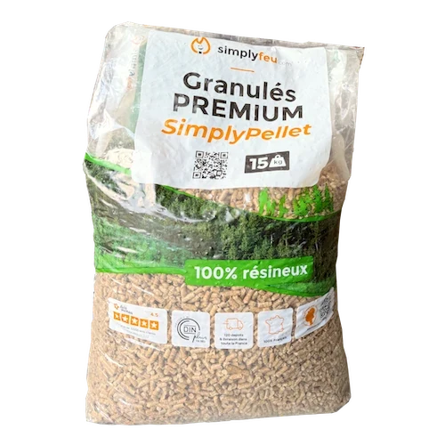 SimplyPellet Premium Houtpellets – Zakken van 15 kg