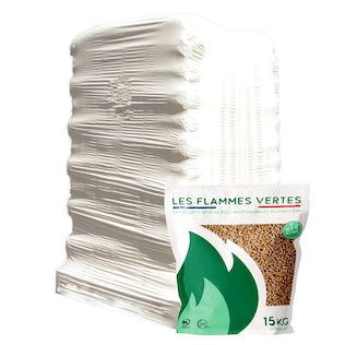 Flammes Vertes Holzpellets – 15 kg Säcke
