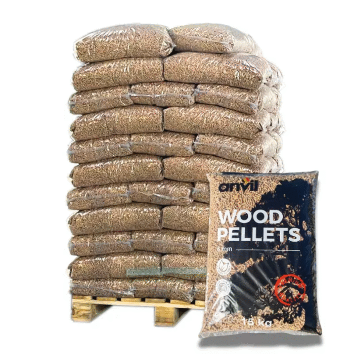 Pellets ANVIL – Palette mit 70 Säcken à 15kg – EN Plus A1