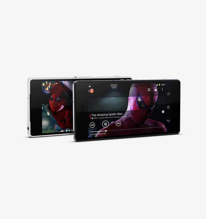 Téléphone portable Sony Xperia Z2 nouveau avec écran et design modernes, vue de face.