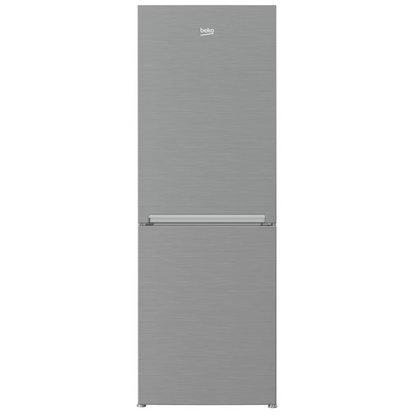 Réfrigérateur BEKO RCNA340I30SN moderne avec portes en acier inoxydable et espace de stockage intérieur spacieux.