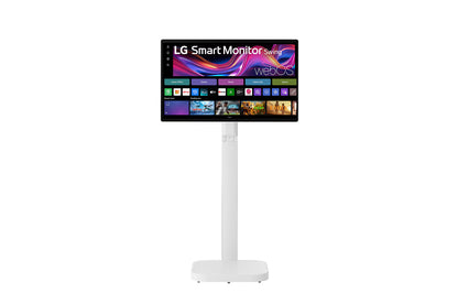 Téléviseur LG 32U889SA-W Smart 32" UHD 4K IPS avec support inclinable et batterie intégrée, affichage d'écran clair et moderne