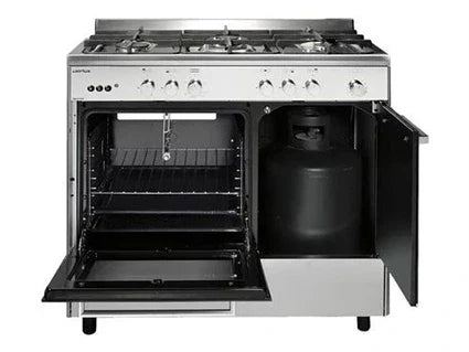 Airlux AA9PCGIX2 Butamax Range Cooker - Butanette 90cm Gas Black Stainless Steel