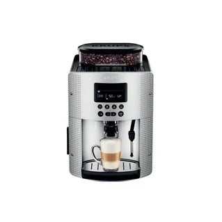 Seb Krups Essential EA815E70 Espresso-Kaffeemaschine – Vollautomatischer Kaffeevollautomat mit Milchaufschäumer – 15 bar – Silber