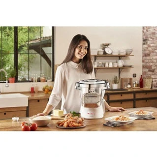 Robot cuiseur multifonctions Moulinex 3l 1550w silver HF807E10