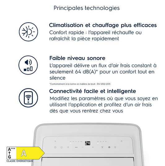 Mobiele Omkeerbare Airconditioner Electrolux EXP38U340HW Comfort 600 – 2600 W, Klasse A, R290, Connected