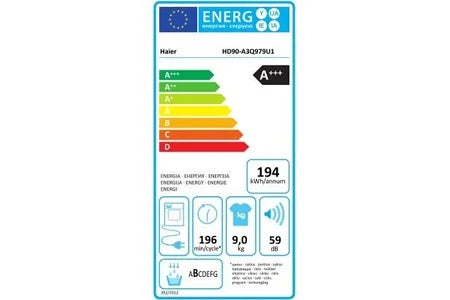 Sèche-linge pompe à chaleur Haier HD90-A3Q979U1-FR