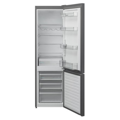 Réfrigérateur Sharp SJ-BB05DTXLF avec porte double, intérieur spacieux et compartiments de stockage modernes.