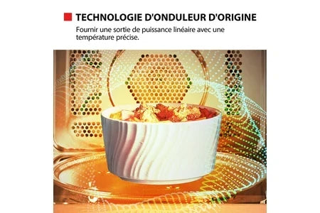 Micro-ondas combinado Toshiba Micro-ondas combinado de instalação livre - 900W+Grill 1000 W+Convecção 2100W - Fritadeira - Air Fry Combo 7 em 1 - 26L - Cinzento morandi