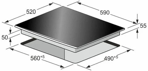 Plaque induction Kaiser Table de cuisson à induction - - KCT 6730 FIG - 60cm - Free Zone - POWER Induction Boost