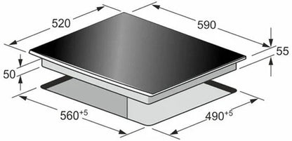 Plaque induction Kaiser Table de cuisson à induction - - KCT 6730 FIG - 60cm - Free Zone - POWER Induction Boost