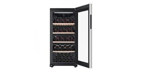 Cave a vin de service Haier hws116gae - - pose libre - 116 bouteilles h126. 5 x l59,5 cm - noir