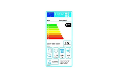 Sèche-linge pompe à chaleur Beko D5H284930W