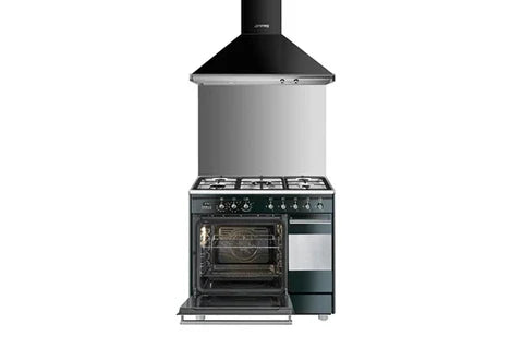 Piano de cuisson Smeg ESTHETIQUE CLASSICA 90cm MIXTE INOX NOIR BRILLANT - SCB92MN8