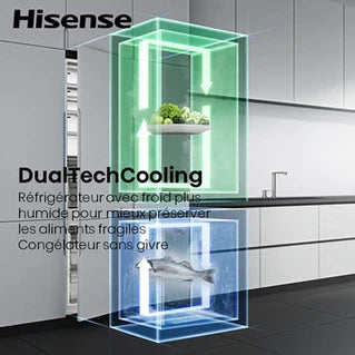 Réfrigérateur congélateur en bas Hisense RB3B250NEWE1 Blanc