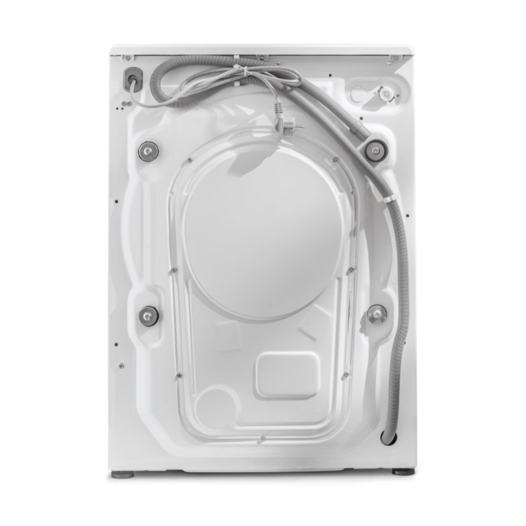 Lave-linge Candy EY12102DE/1-S avec porte blanche et écran de contrôle, vue de face.