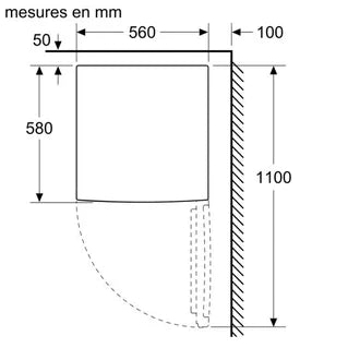 Congélateur bar Bosch Série 2 Congélateur sous plan 85 x 56 cm Blanc GTV15NWEB
