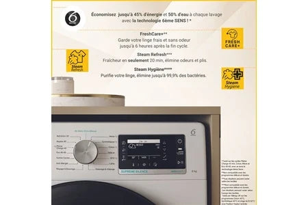 Lave-linge hublot Whirlpool W8X89AD SILENCE FR AUTODOSE