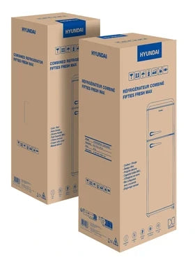 Réfrigérateur congélateur en bas Hyundai - Réfrigérateur RETRO 208L Congélateur 48L Froid statique