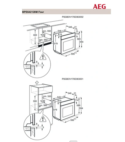 Four encastrable Aeg BPE642120M