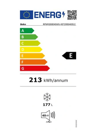 Congélateur armoire Beko RFNM200E40WN