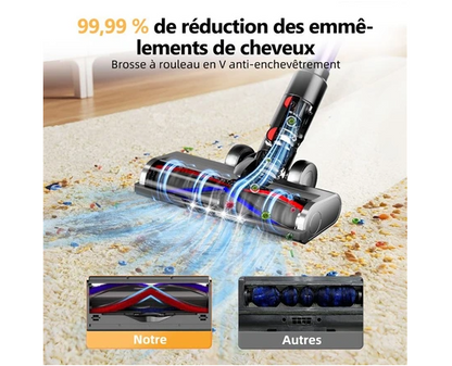 Aspirateur balai Lexzurn Aspirateur balai sans fil - 78000pa-600W - 70min autonomie