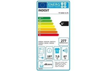 Sèche-linge pompe à chaleur Indesit - Ytm0871fr - 7kg - 60 cm - Blanc