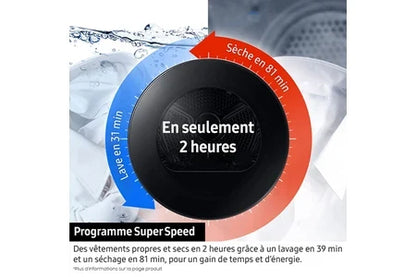 Sèche-linge pompe à chaleur Samsung DV90F09F4S BESPOKE AI