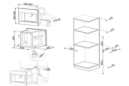 Inbouw koffiezetapparaat Smeg CMS4303X