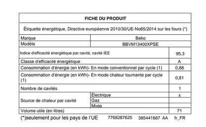 Inbouw oven Beko BBVM13400XPSE