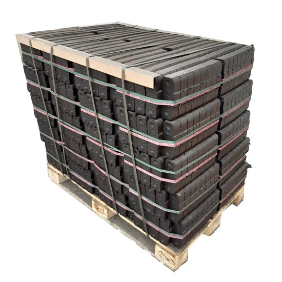 Briquetes de lignito, palete de 1 tonelada (40 embalagens de 25 kg)